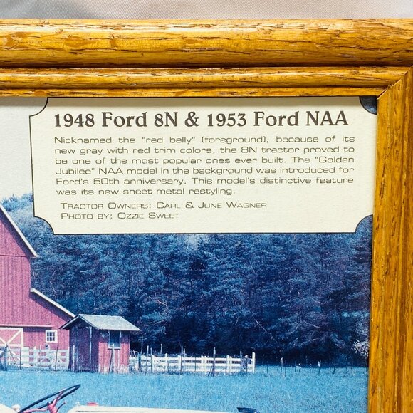 1948 Ford 8N & 1953 Ford NAA Wood Framed Photograph By Ozzie Sweet - Picture 4 of 10